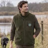 Gilet vert sherpa sans manches pour extérieur