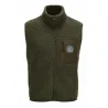 Gilet vert sherpa sans manches pour extérieur