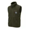 Gilet vert sherpa sans manches pour extérieur