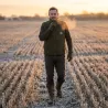Gilet vert sherpa sans manches pour extérieur