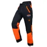 Pantalon protection scie chaîne classe 1 type A orange/gris