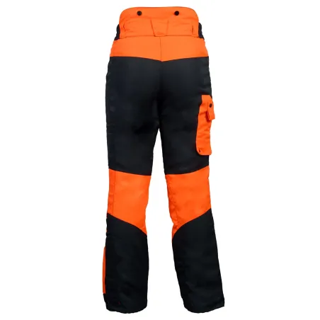 Pantalon protection scie chaîne classe 1 type A orange/gris