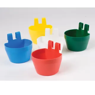 Lot de 10 mangeoires plastique 190 ml pour cages