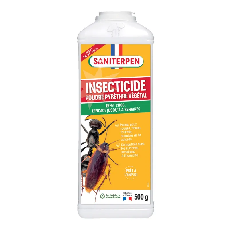 Poudre insecticide éco pyrèthre végétal 500g Saniterpen
