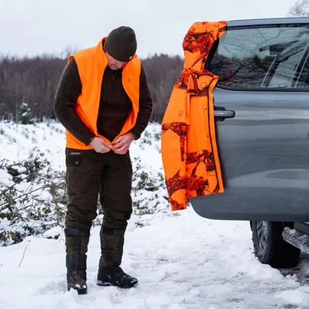 Gilet polaire Deerhunter Atlas Light orange sans manches