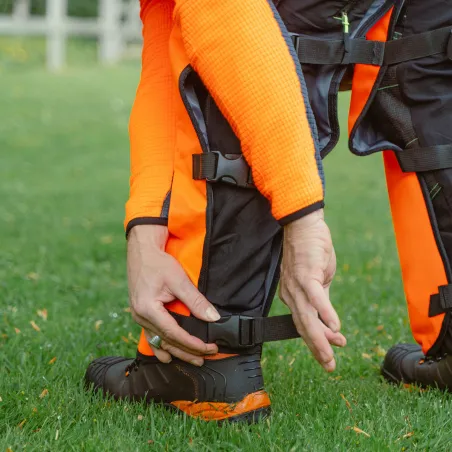 Jambières débroussaillage Solidur CHDE orange 80 cm