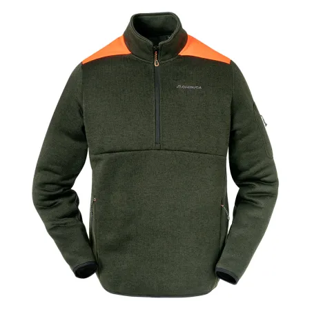 Pull Chiruca Circe orange/vert épaules renforcées