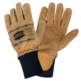 Gants en cuir Solidur renforcés pour travaux extérieurs