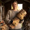 Gants en cuir Solidur renforcés pour travaux extérieurs