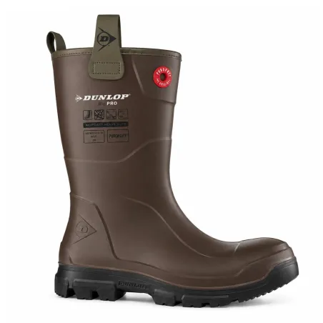 Bottes Dunlop RigPro Purofort étanches marron O4 FO CI SRC