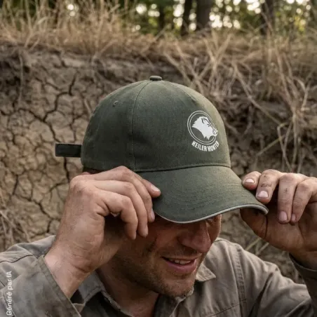Casquette Keiler Hunter coton brossé Army/Beige réglable