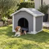 Niche chien polypropylène toit chalet 80x80x79,5 cm