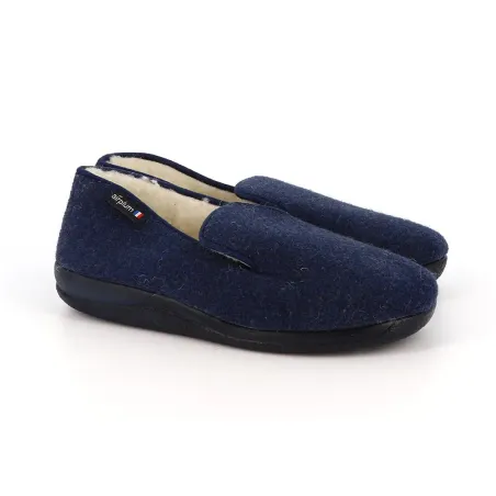 Chaussons homme Walas bleu marine - Confort mémoire forme