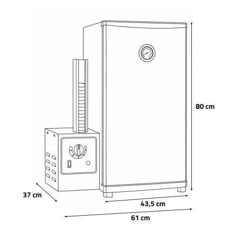 Fumoir Bradley 4 grilles 76 L à alimentation auto