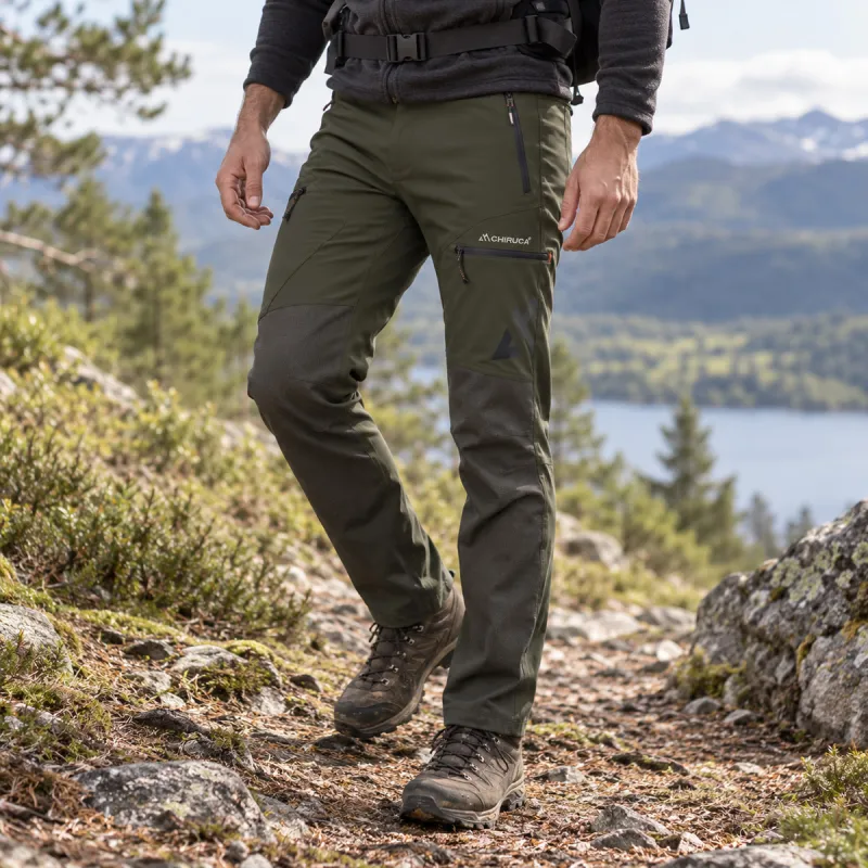 Pantalon Chiruca Lykos vert coupe-vent et déperlant
