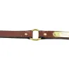 Collier cuir noisette gravé - 4 tailles disponibles