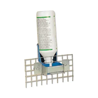 Lot de 2 abreuvoirs cage galvanisés - fixation bouteille