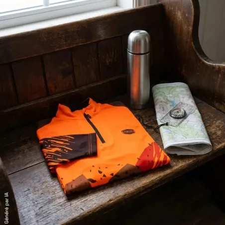 T-shirt orange haute visibilité manches longues - Norme EN 17353