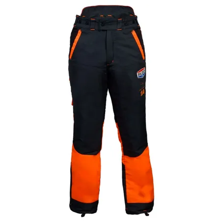 Pantalon protection scie chaîne classe 1 type A orange/gris