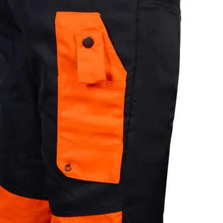 Pantalon protection scie chaîne classe 1 type A orange/gris