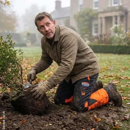 Pantalon protection scie chaîne classe 1 type A orange/gris