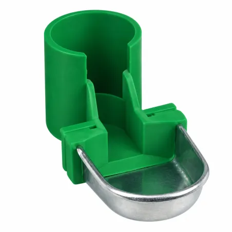 Abreuvoir porte-bouteille vert GAUN pour cages - 50cm