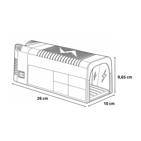 Piège souris électrique USB 2500V - 30 chocs/recharge