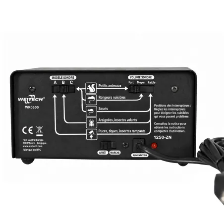 Répulsif ultrason Weitech WK0600 pour grands espaces