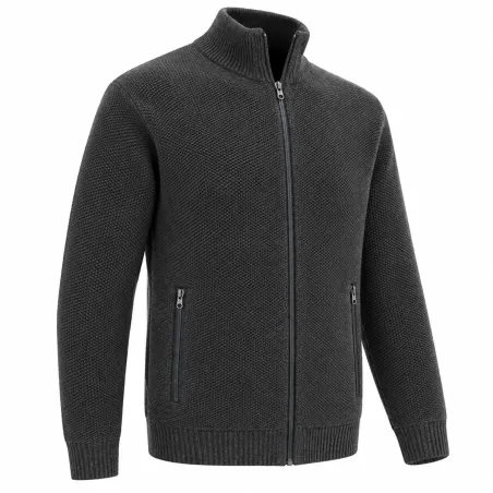 Gilet homme Galéo vert micropolaire zippé
