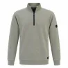 Sweat Saïka gris homme col zippé intérieur doux