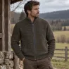Gilet Galéo marron manches longues doublure micropolaire