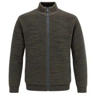 Gilet Galéo marron manches longues doublure micropolaire