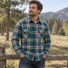 Surchemise micropolaire homme Soha carreaux indigo