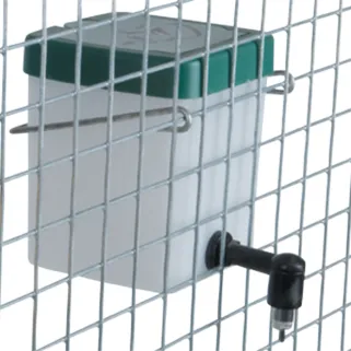 Abreuvoir pipette 0,5L pour lapins - Fixation cage PVC