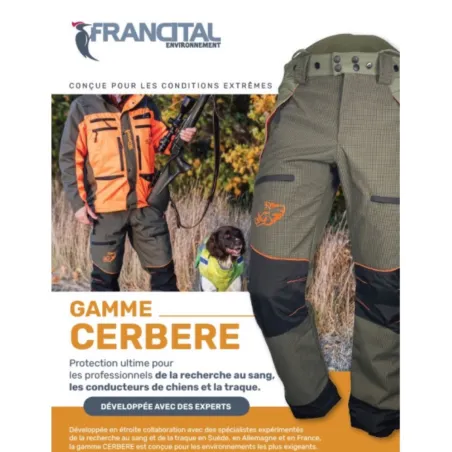 Pantalon Cerbère vert anti-ronces Francital chasse