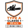 Pantalon protection scie chaîne classe 1 type A orange/gris