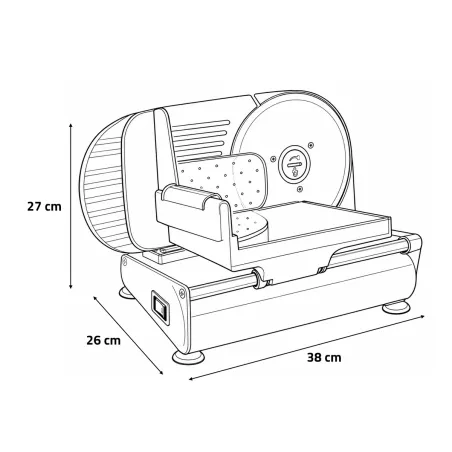 Trancheuse électrique Primo 100 W – Ø 190 mm pour aliments