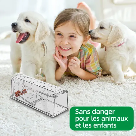 Lot de 2 cages à souris résistantes en plastique aéré