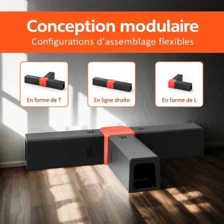 Piège électrique à rongeurs USB 2 tunnels 2000V