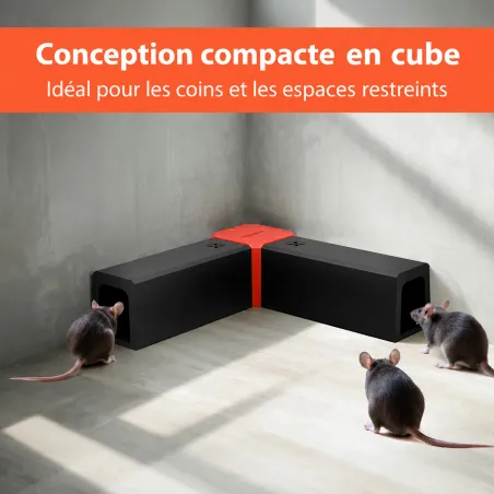 Piège électrique à rongeurs USB 2 tunnels 2000V
