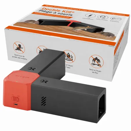 Piège électrique à rongeurs USB 2 tunnels 2000V