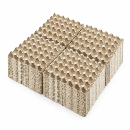 140 plateaux alvéolés en carton pour œufs, 30 places