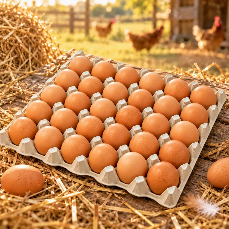 140 plateaux alvéolés en carton pour œufs, 30 places