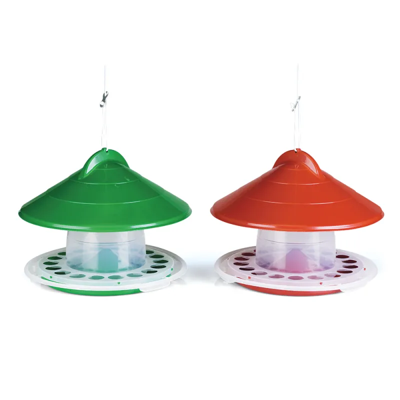 Mangeoire volière plastique 2kg - 3 sucriers anti-oiseaux