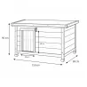 Niche en bois isolante Taille M - Épicéa 3 couches 92x68x60 cm