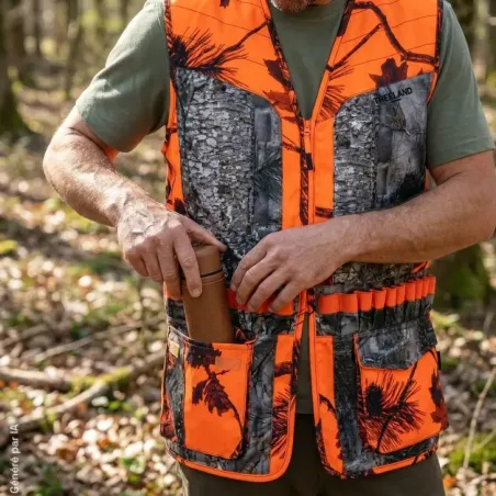 Gilet réversible Treeland Savane kaki/orange GhostCamo