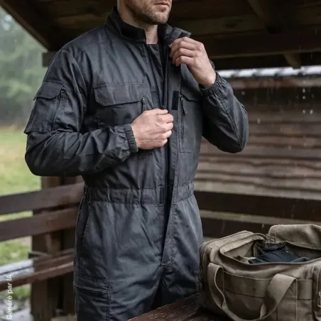 Combinaison Platinium Noire Homme - Déperlante et Ultra-Résistante