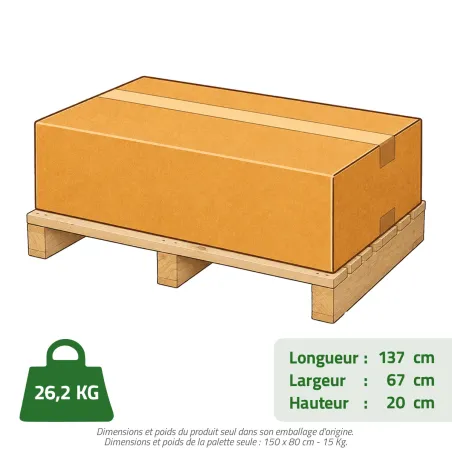 Niche chien polypropylène avec porte 120x115x120 cm