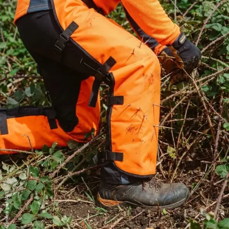 Jambières débroussaillage Solidur CHDE orange 80 cm