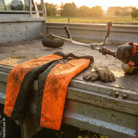 Jambières débroussaillage Solidur CHDE orange 80 cm
